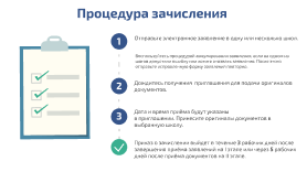 Для зачисления ребенка необходимо отправить заявление